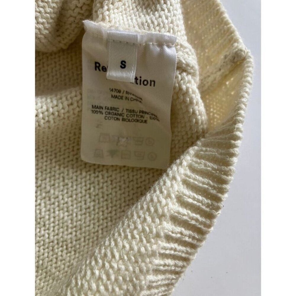 Reformation Tille Cardigan Sweater Cream Size Small - Picture 7 of 8